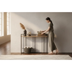 KONSOLA - REGAŁA Z DREWNA LITEGO DĄB OLCHA JESION SKD-377